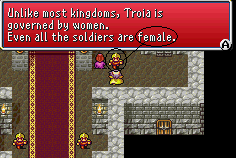 All the soldiers in Troia are females who wear dresses. However, who are these male soldiers inside the castle then?