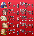 Levels of the fighting party after 2nd Bonus Dungeon visit